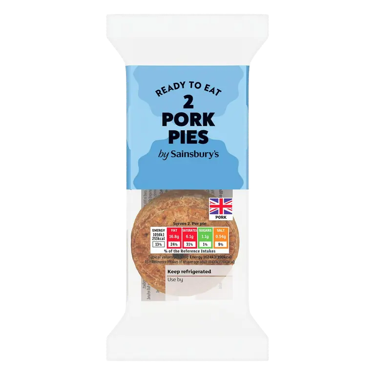 Snack Pork Pies x2 130g