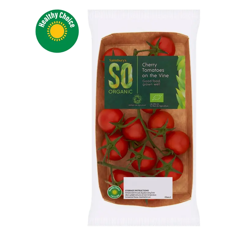 SO Organic Cherry on the Vine Tomatoes 200g