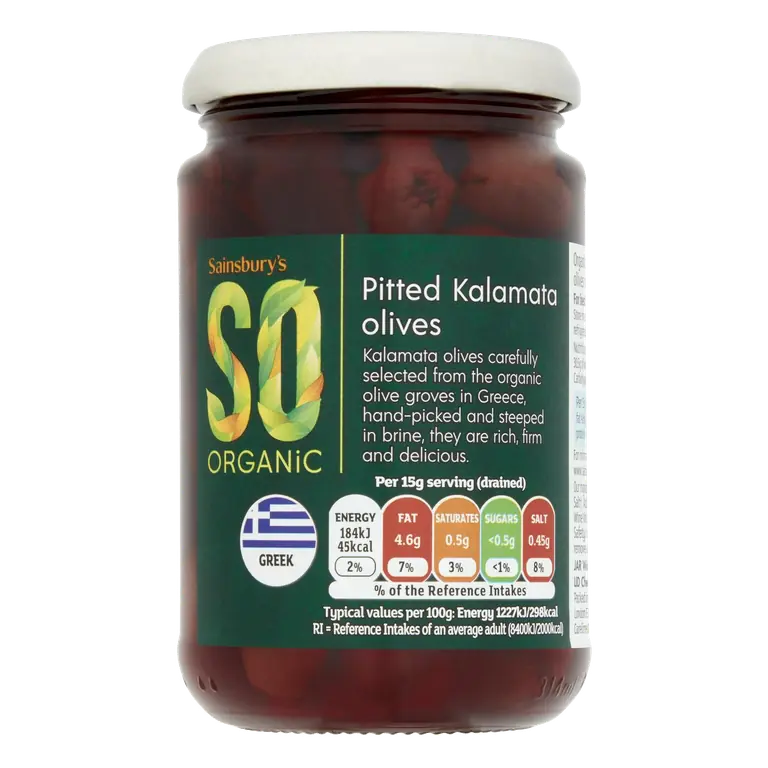 SO Organic Pitted Kalamata Olives 295g (150g*)