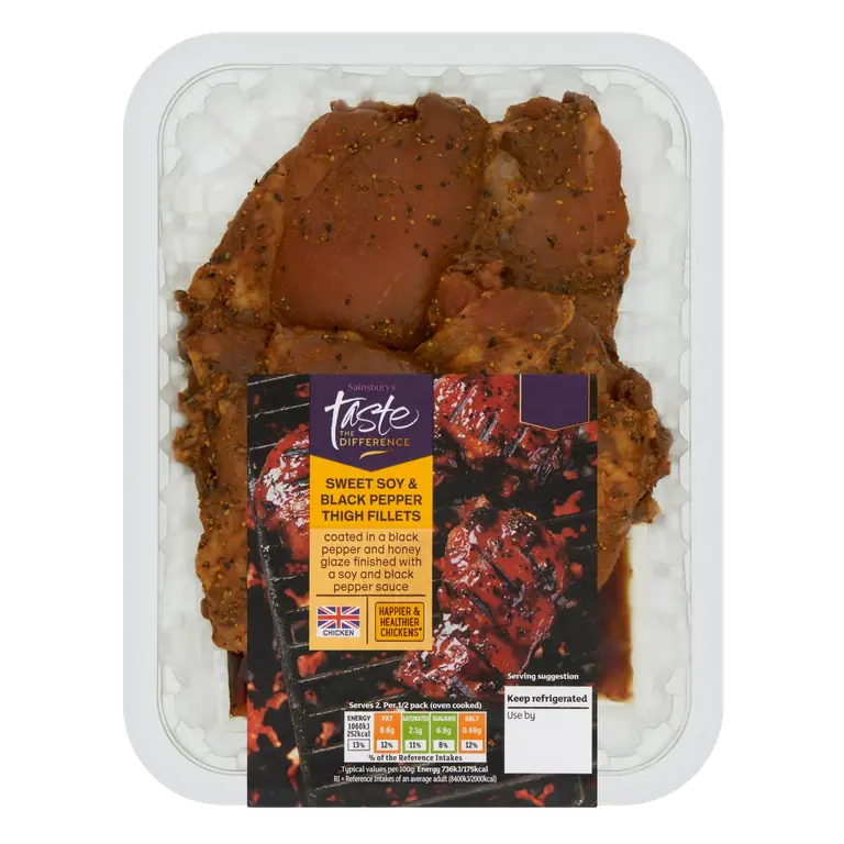 Soy & Black Pepper Thigh Fillet, Taste the Difference 400g