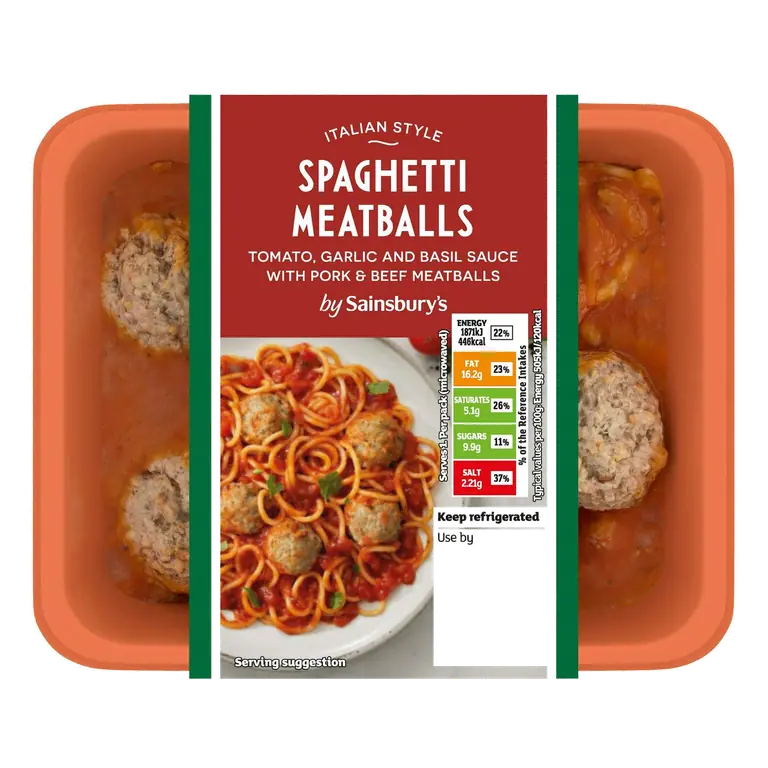Spaghetti Meatballs Ready Meal For 1 400g