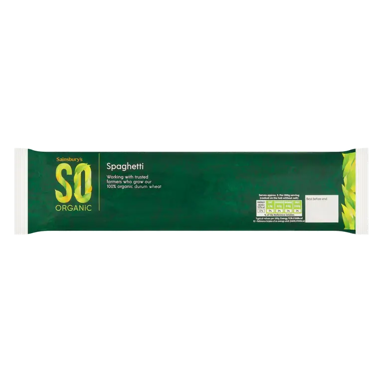 Spaghetti Pasta, SO Organic 500g