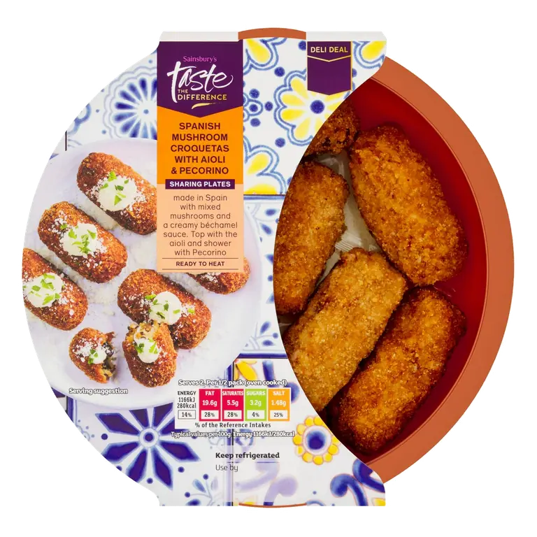 Spanish Mushroom Croquetas with Aioli & Pecorino, Taste the Difference 200g