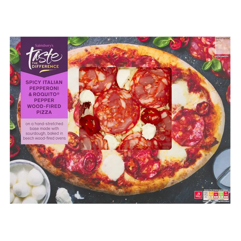 Spicy Pepperoni & Roquito Pizza, Taste the Difference 472g