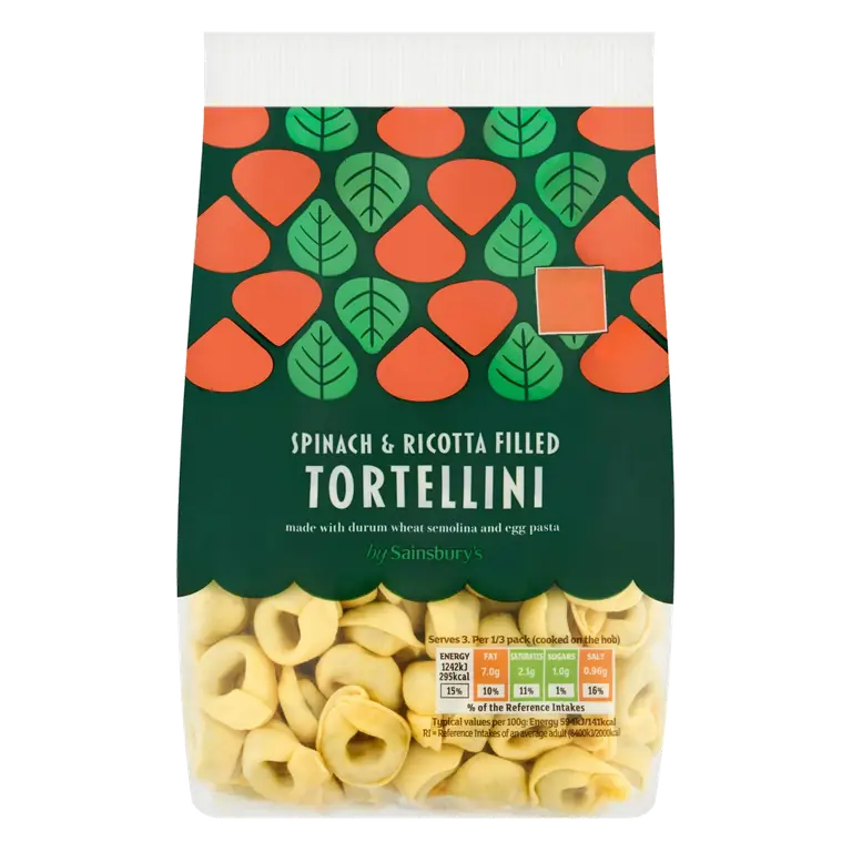 Spinach & Ricotta Filled Tortellini 250g