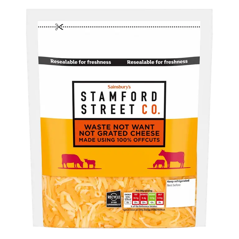 Stamford Street Co. 250g Waste not Want not Grated Cheese