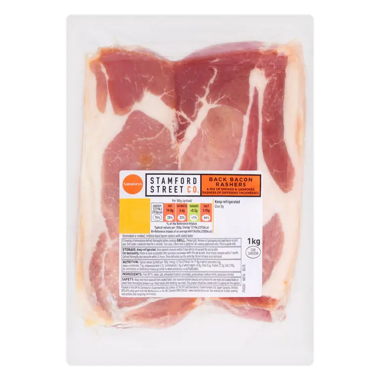 Stamford Street Co. Back Bacon 1kg