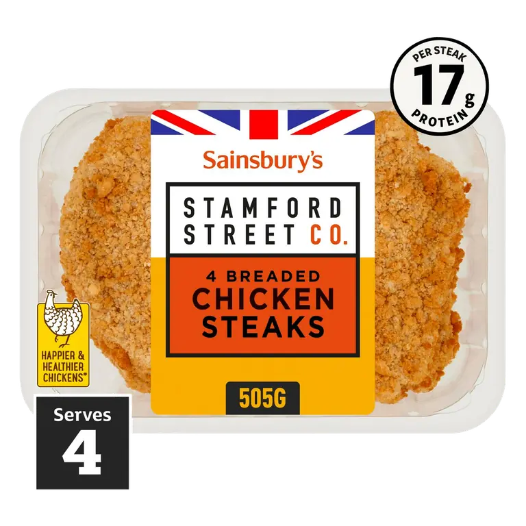 Stamford Street Co. Breaded Chicken Steaks x4 505g