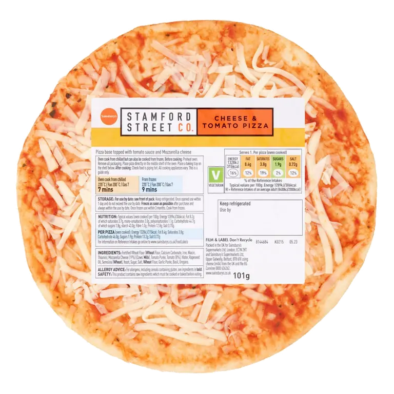 Stamford Street Co. Cheese & Tomato Pizza 101g