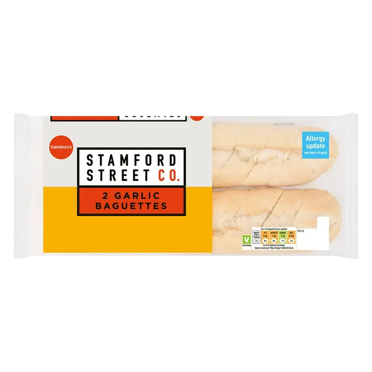 Stamford Street Co. Garlic Baguette x2 330g