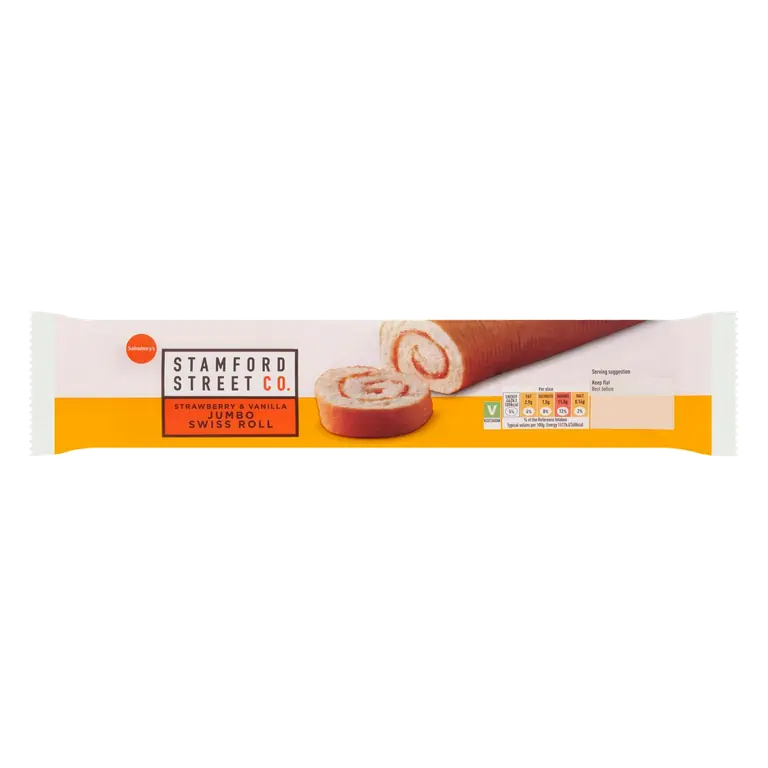 Stamford Street Co. Strawberry & Vanilla Jumbo Swiss Rolls 365g
