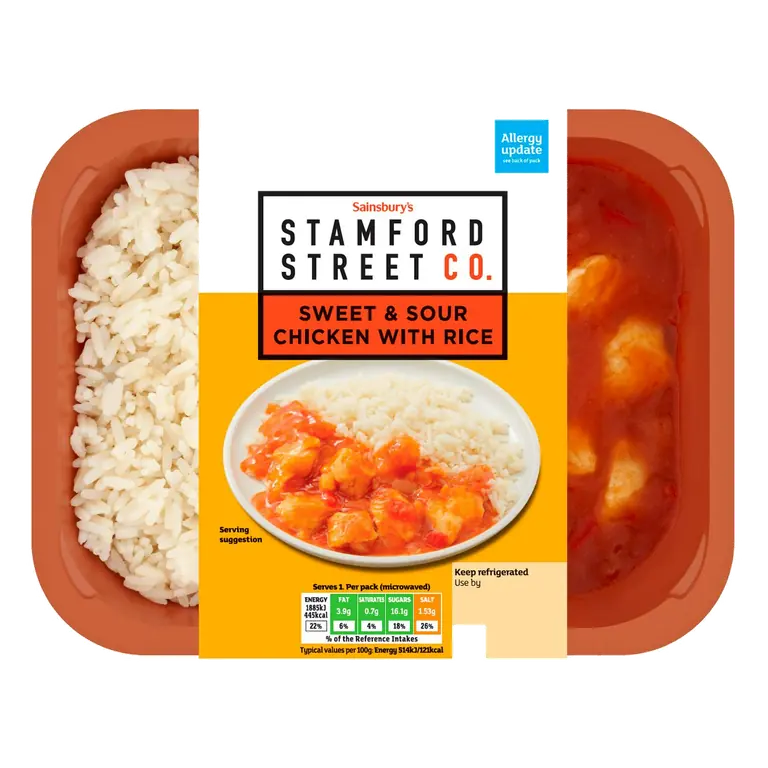 Stamford Street Co. Sweet & Sour Chicken with Rice 400g