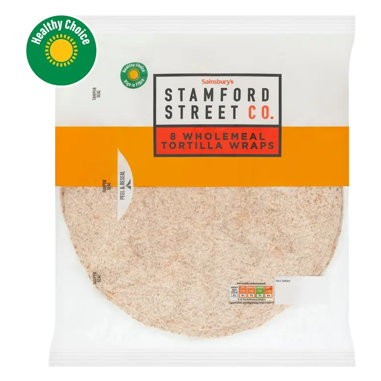 Stamford Street Co. Wholemeal Tortilla Wraps x8