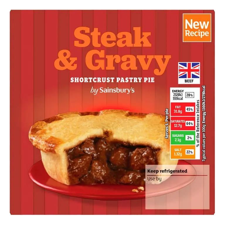 Steak & Gravy Shortcrust Pastry Pie 200g