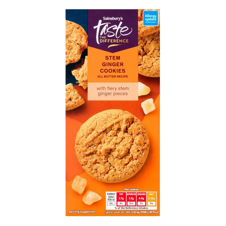 Stem Ginger Cookies, Taste the Difference 200g