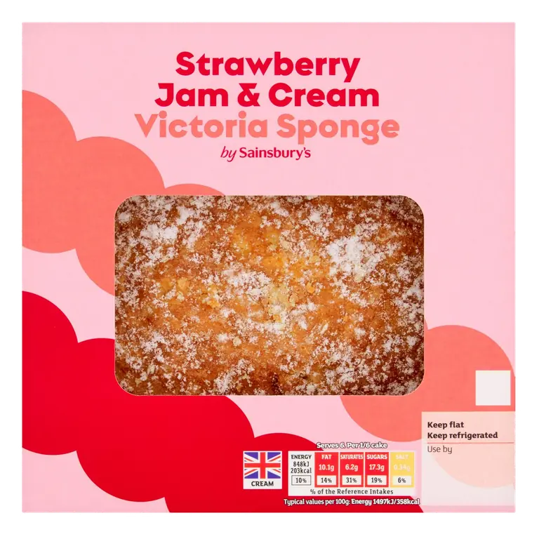 Strawberry Jam & Cream Victoria Sponge 340g