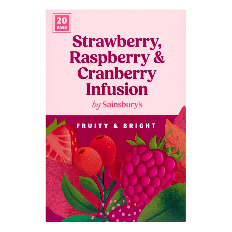 Strawberry, Raspberry & Cranberry Tea Bags x20
