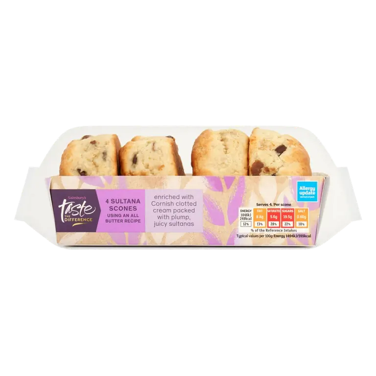 Sultana Scones, Taste the Difference x4