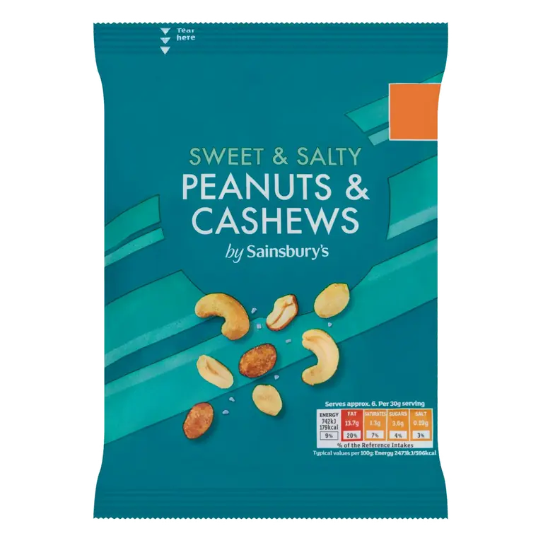 Sweet & Salty Peanuts & Cashews 200g