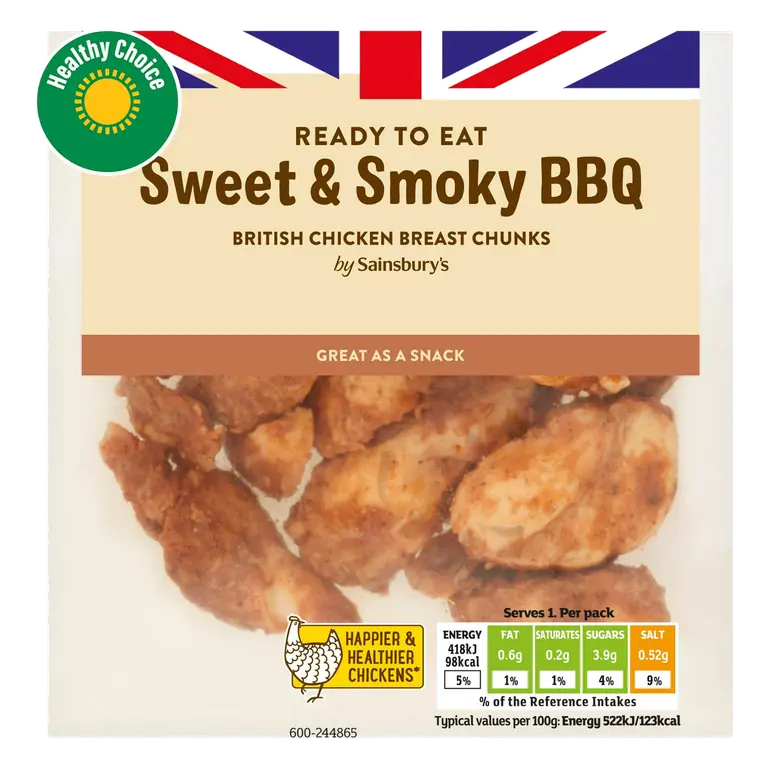 Sweet & Smoky BBQ Chicken Breast Chunks 80g