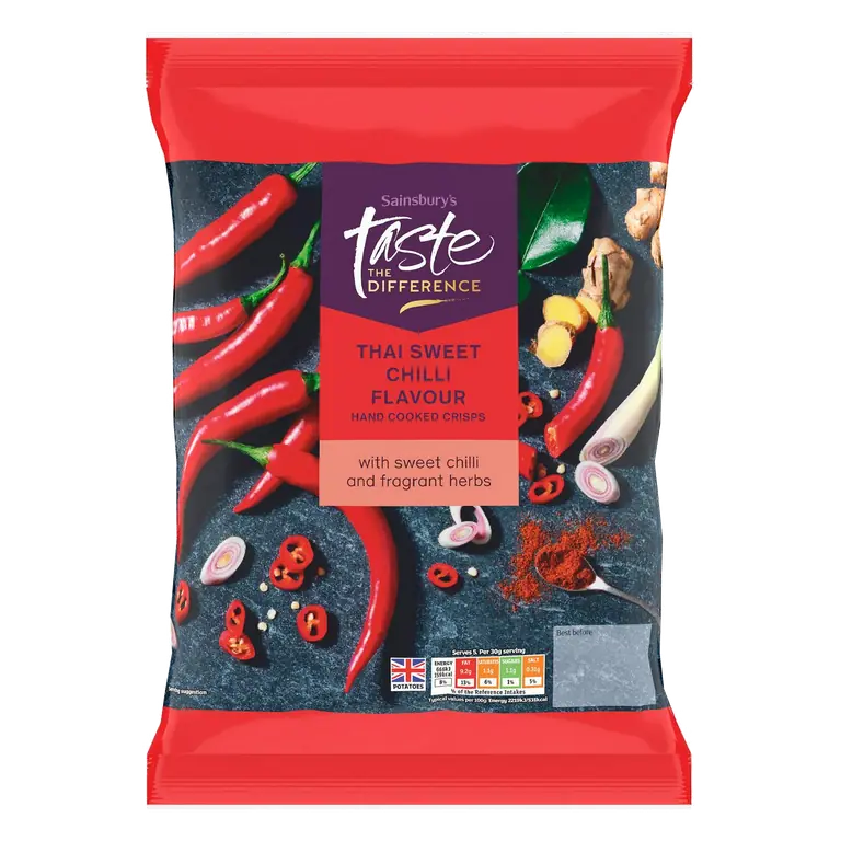 Thai Sweet Chilli Crisps, Taste The Difference 150g