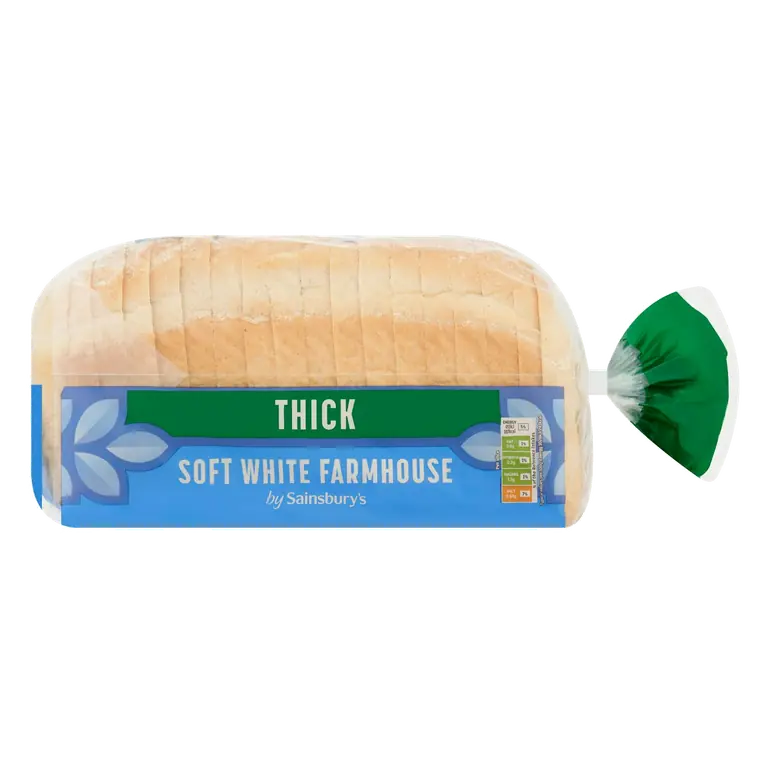 Thick Soft White Farmhouse Bread 800g
