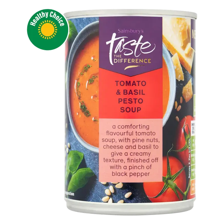 Tomato & Basil Pesto Soup, Taste the Difference 380g