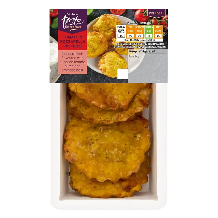 Tomato & Mozzarella Pastries, Limited Edition, Taste the Difference 100g