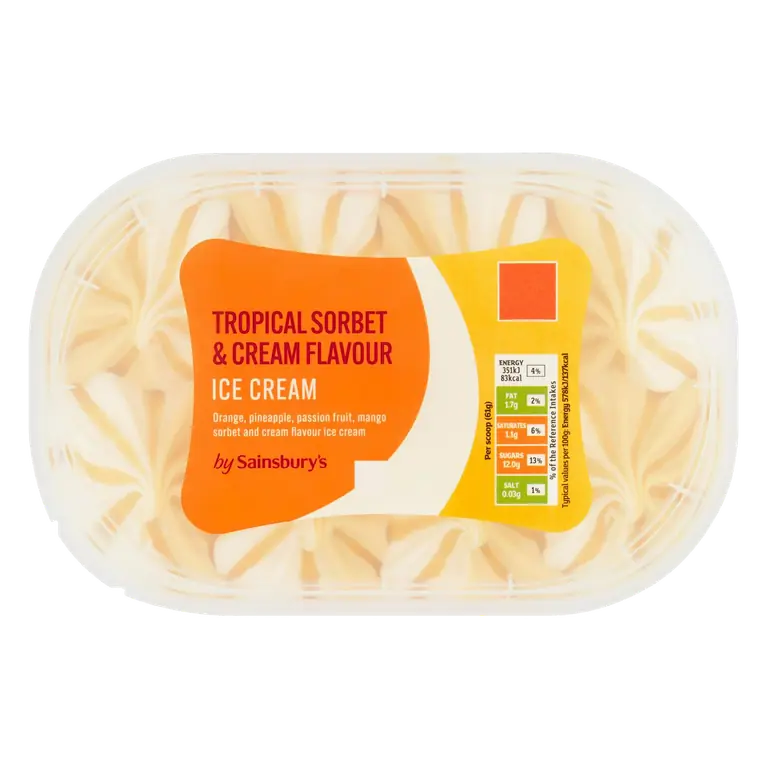 Tropical Sorbet & Cream Flavour Ice Cream 900ml
