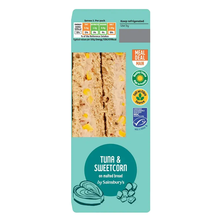Tuna & Sweetcorn on Malted Bread Sandwich