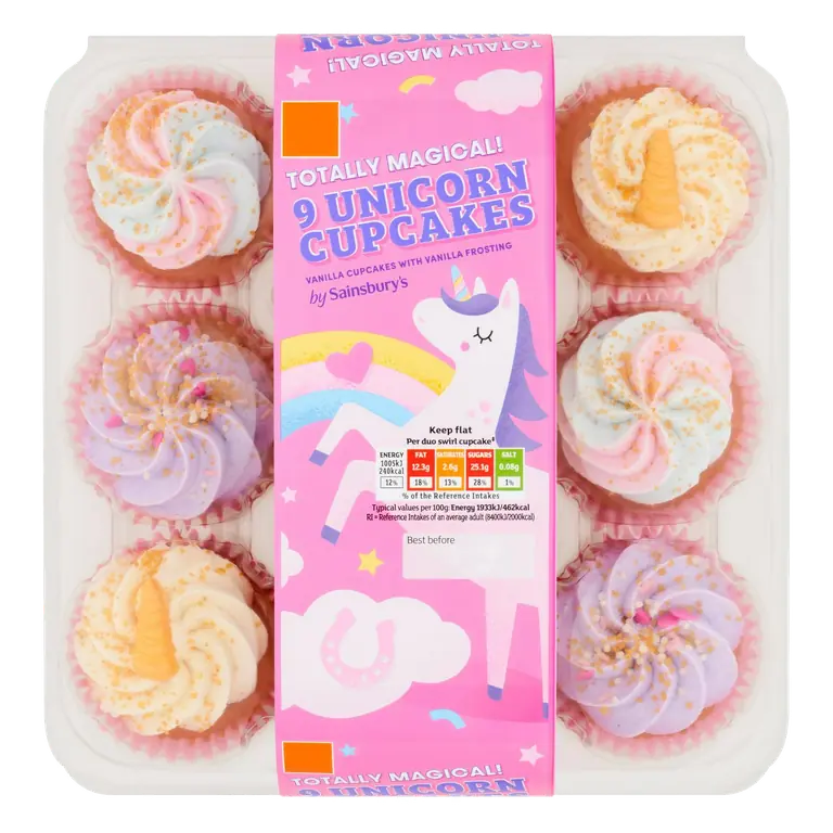 Unicorn Cupcakes x9
