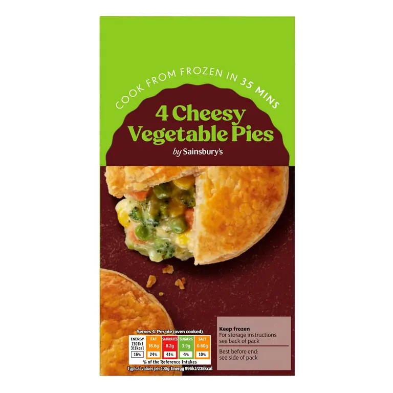 Vegetable Pies x4 568g