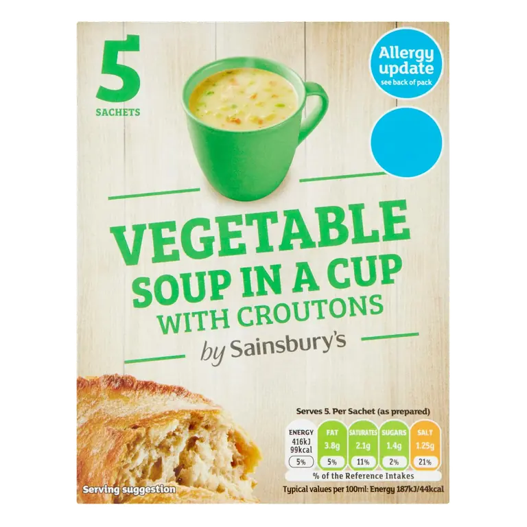 Vegetable Soup in a Cup with Croutons x5 23g