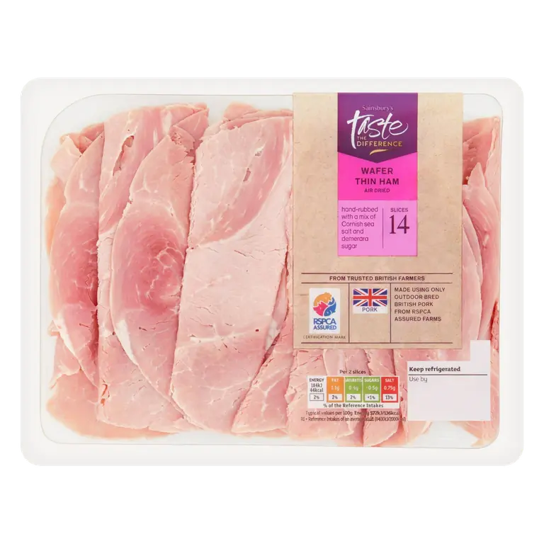 Wafer Thin Ham Air Dried, Taste the Difference 225g