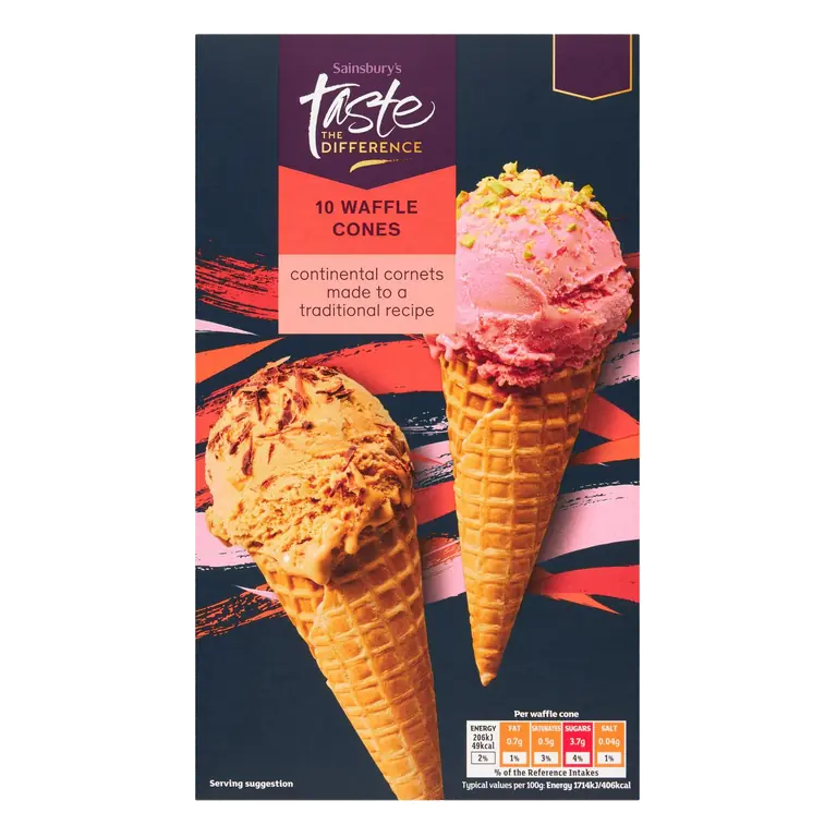 Waffle Cones, Taste the Difference x10