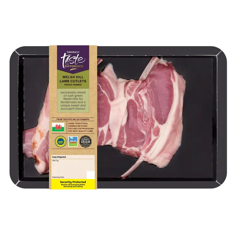 Welsh Hill Lamb Cutlets, Taste the Difference x4 265g