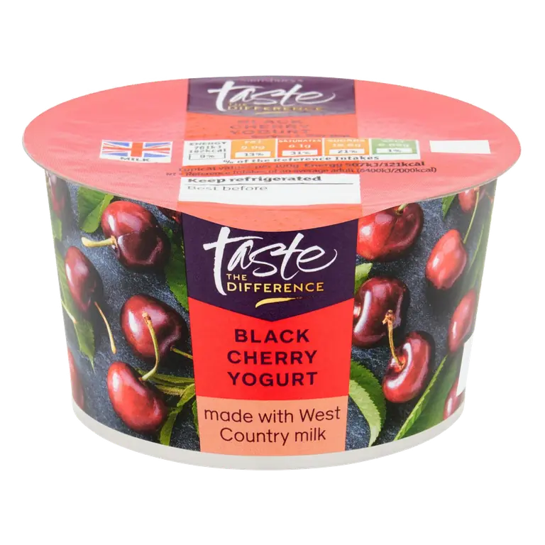 West Country Black Cherry Yogurt, Taste the Difference 150g