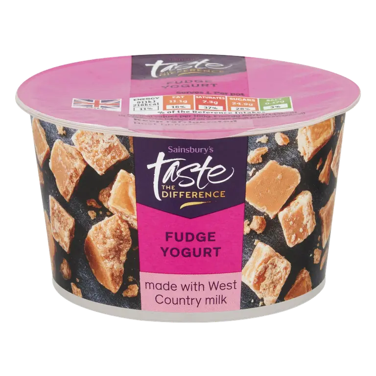 West Country Creamy Fudge Yogurt, Taste the Difference 150g