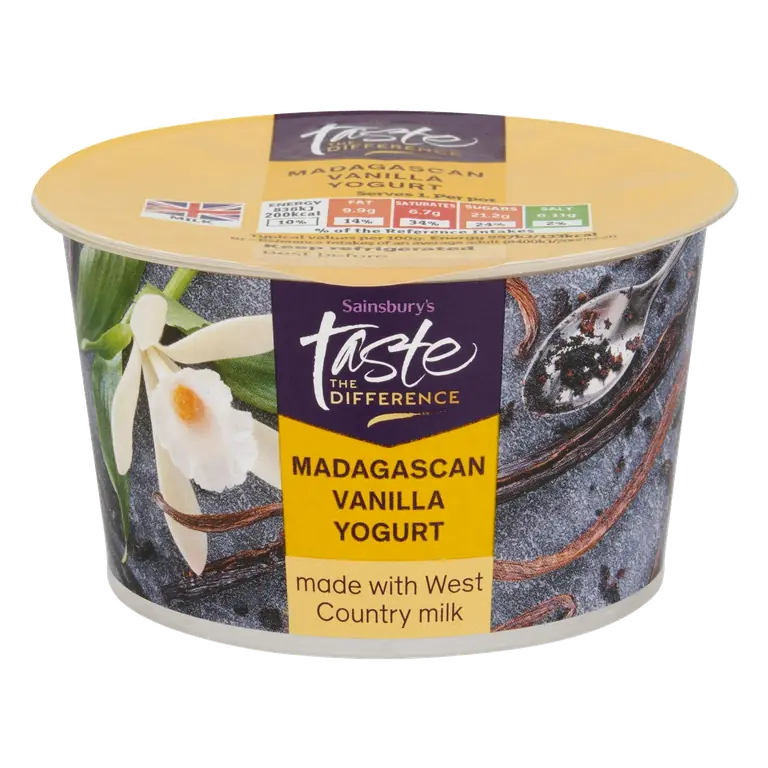 West Country Madagascan Vanilla Yogurt, Taste the Difference 150g