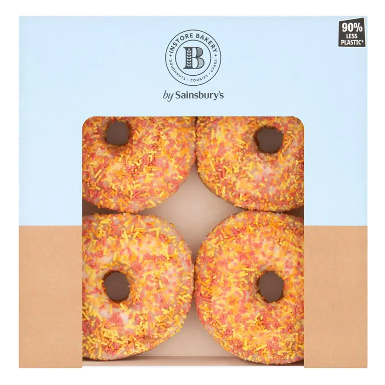 White Iced Ring Doughnuts x4