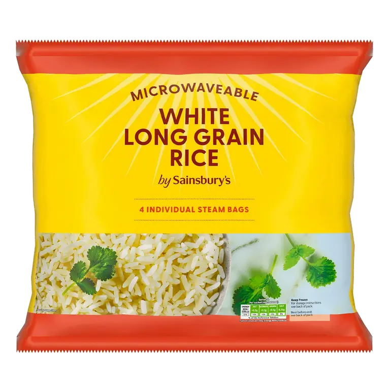 White Rice Microwavable Bags 4 x 200g