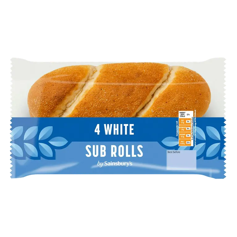 White Sub Rolls x4