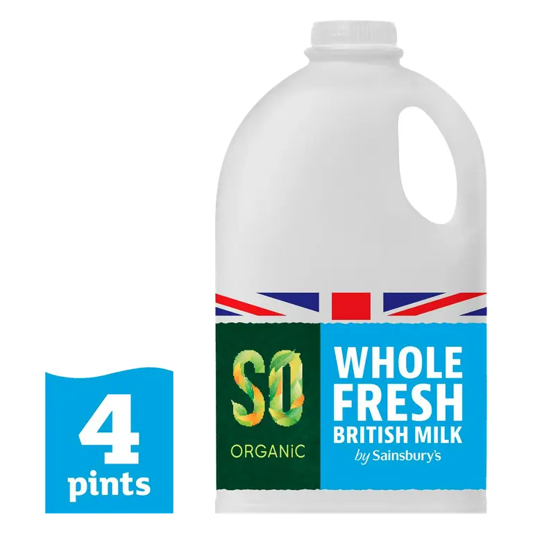 Whole British Milk, SO Organic 2.272L