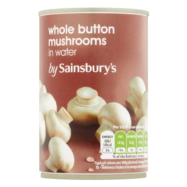 Whole Button Mushrooms In Water 290g (156g*)