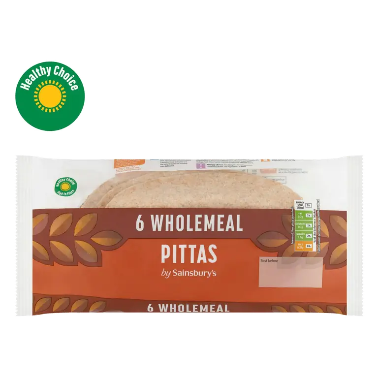 Wholemeal Pittas x6