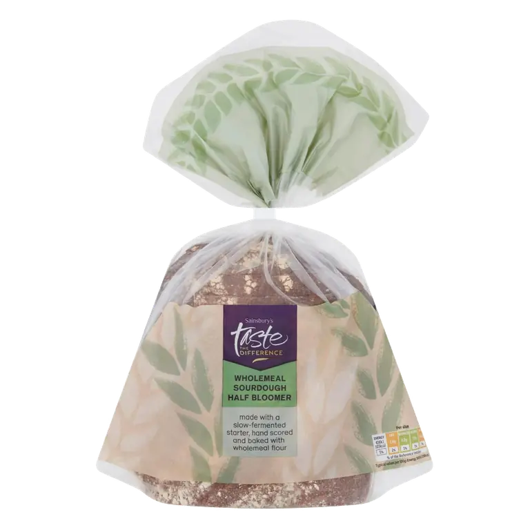 Wholemeal Sourdough Half Bloomer Bread, Taste the Difference 400g