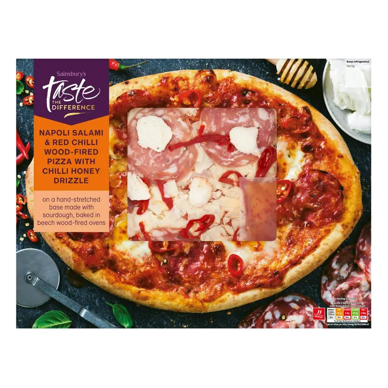 Wood Fired Napoli Salami & Chilli Honey Pizza, Autumn Edition, Taste the Difference 460g