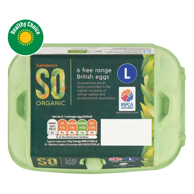 Woodland Free Range Large Eggs, SO Organic x6