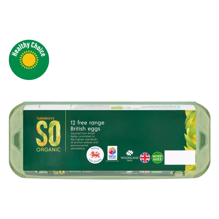 Woodland Free Range Mixed Weight Eggs, SO Organic x12