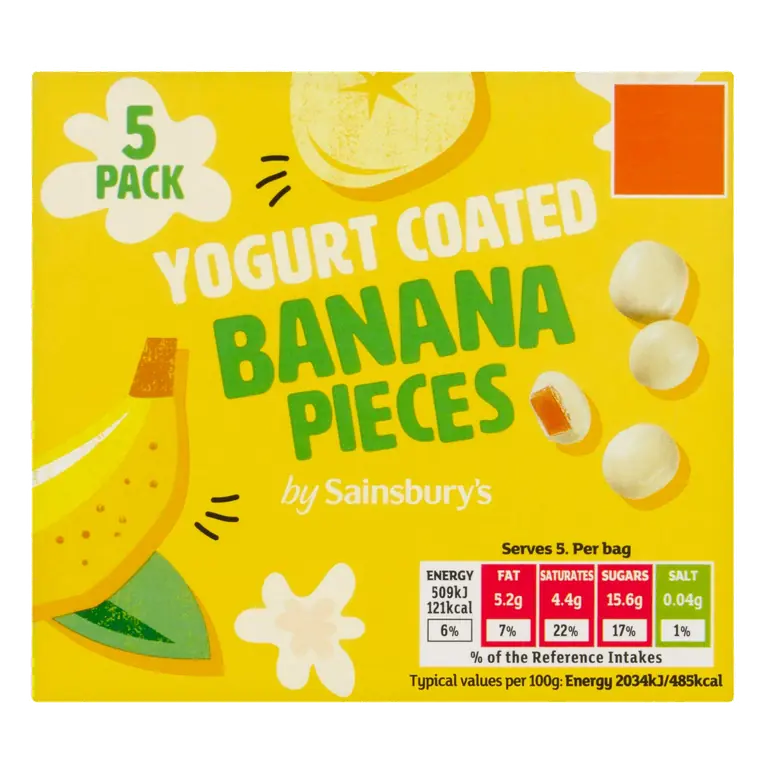 Yogurt Coated Banana Pieces 5 x 25g